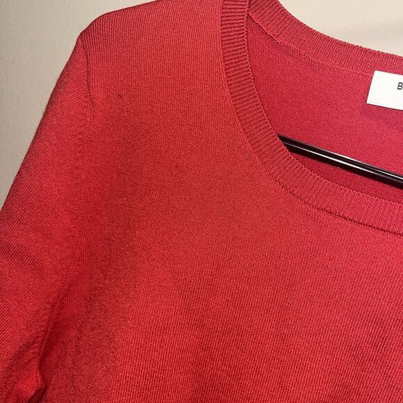 Babaton Womens Orange Fitted Ribbed Sweater XL Capsule Classic Quiet Luxury - Picture 3 of 10